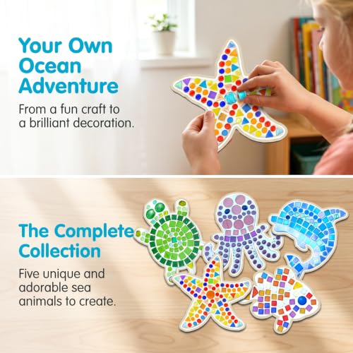 5Pcs Mosaic Kits for Kids, Crafts for Kids Ages 8-12 Mosaic Crafts for Kids by Pzhgoct - Used condition - Image 3