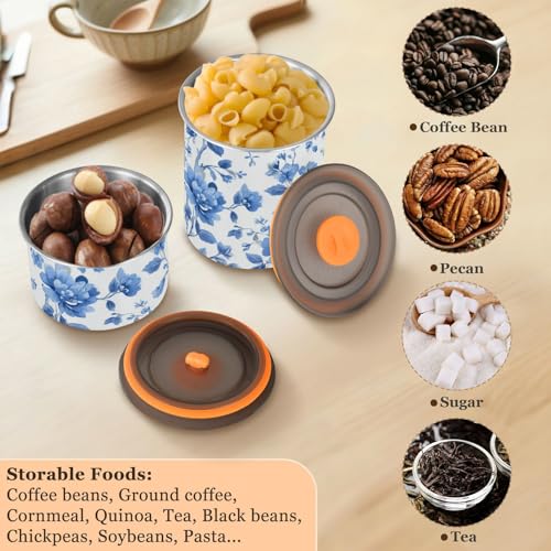 Contenedor para café de acero inoxidable 900 ml azul miniatura 6