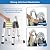 Telescoping Ladder, Miscoos A-Frame 16.5FT Aluminum Telescopic Extension Ladder with Non-Slip Feet, Multi-Purpose Collapsible Ladder for RV or Outdoor Work,330lbs Capacity