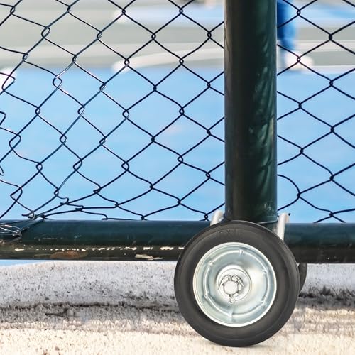 Image of HILLMASTER 6in Rolling Gate Wheel Carrier for Chain Link Fence, Heavy Duty Gate Helper Wheel Gate Caster Kits for Driveway Tube,Gate Support Wheel Rut Runner-2 Rubber Wheels for Rolling /Sliding Gates
