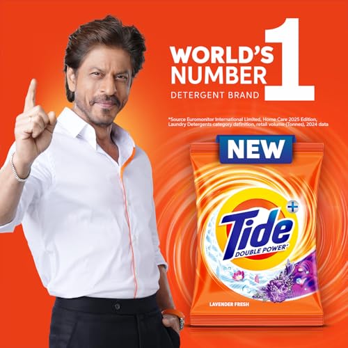 Image of Tide Plus Detergent Washing Powder - 8kg Super Saver Pack Lavender Fragrance| 2X Deep Clean Power | World's No. 1 Detergent Brand
