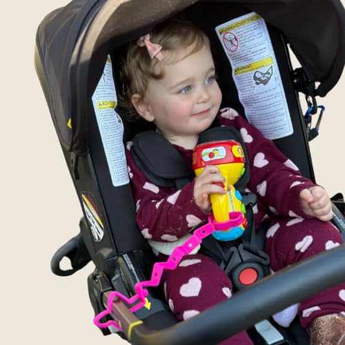 Image of Busy Baby Toy Bungee - Dishwasher Safe Toy Strap - 100% Food-Grade Silicone (Pewter)