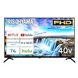 アイリスオーヤマ TV Google液晶TV 40インチ Wチューナー搭載 ネット動画サービス対応 LT-40FGX-F1 ブラック