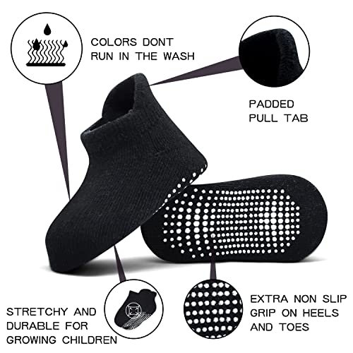 Tphon Non Slip Baby Toddler Ankle Socks with Grippers - Non Skid Grip Boys & Girls Socks2
