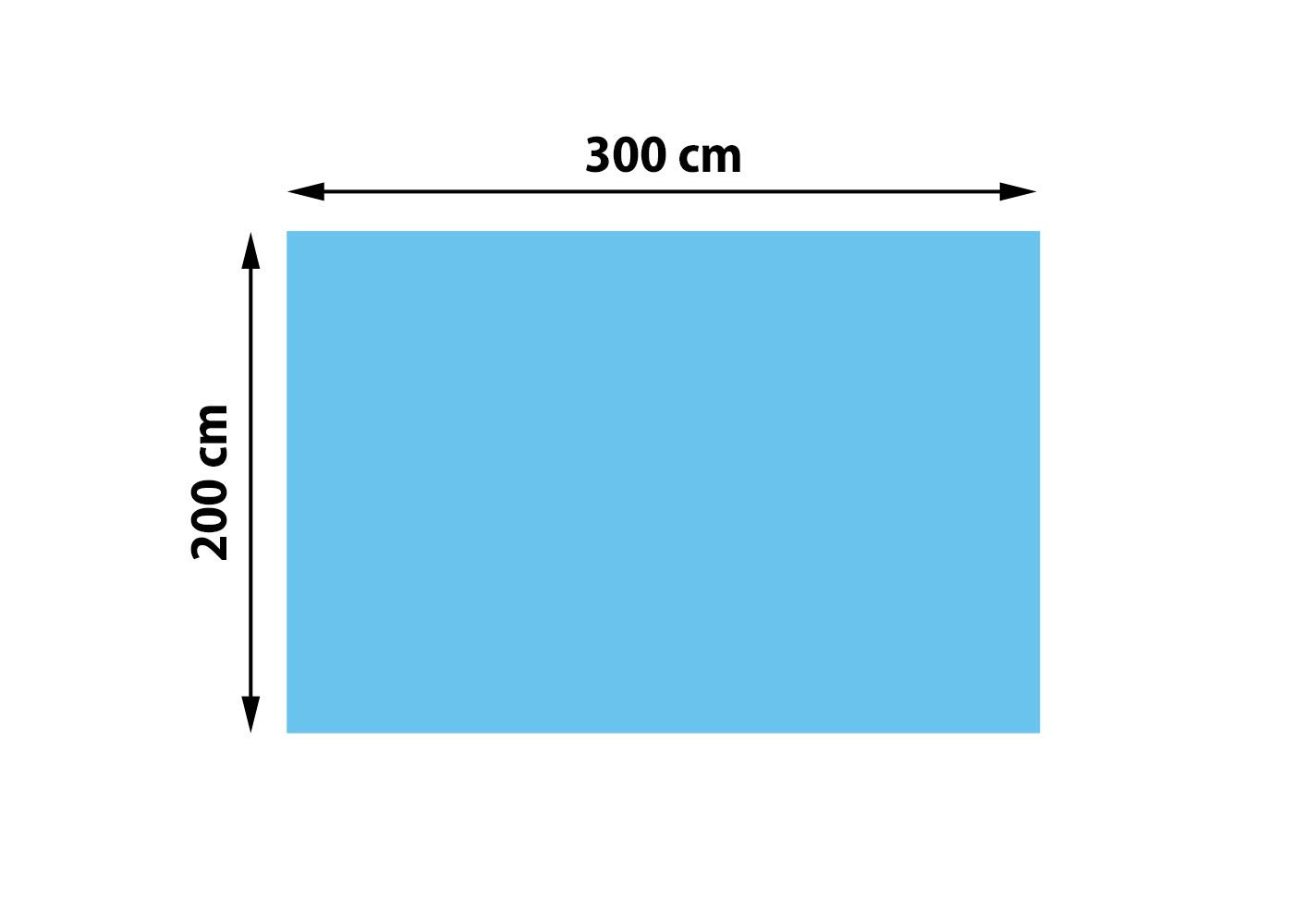 Copertura isotermica piscina telo PE 400 micron - rettangolare 3x2m blu