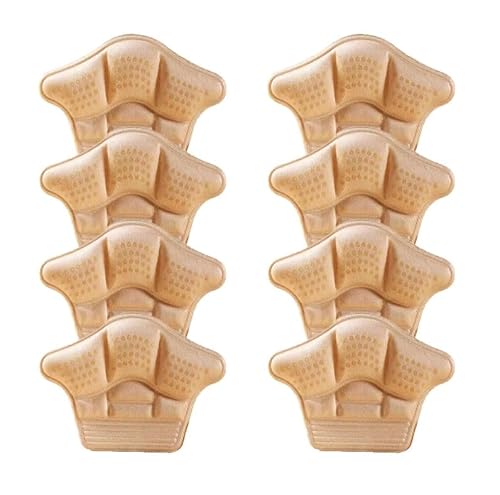 靴 かかと 柔らかく通気性のある靴用ヒールパッド、DIY可能なヒール裏クッションパッド、靴のフィット感と快適性の向上 (Color : Beige, Size : 8pcs-thick 10mm)