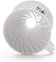 Vista 4 de Hario Gotero de café de plástico V60, tamaño 01, blanco Transparente