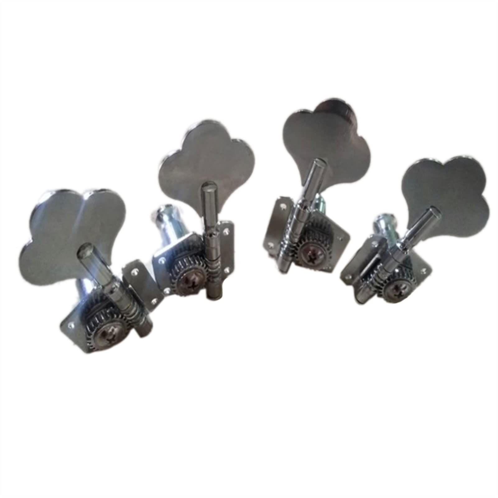 Stimmwirbel Gitarrensaiten 4 Stücke Silber Bass Tuning Pegs Tuner 2R2L. Offener Typ Maschinenkopf Für Elektrische Basseteile Zubehör