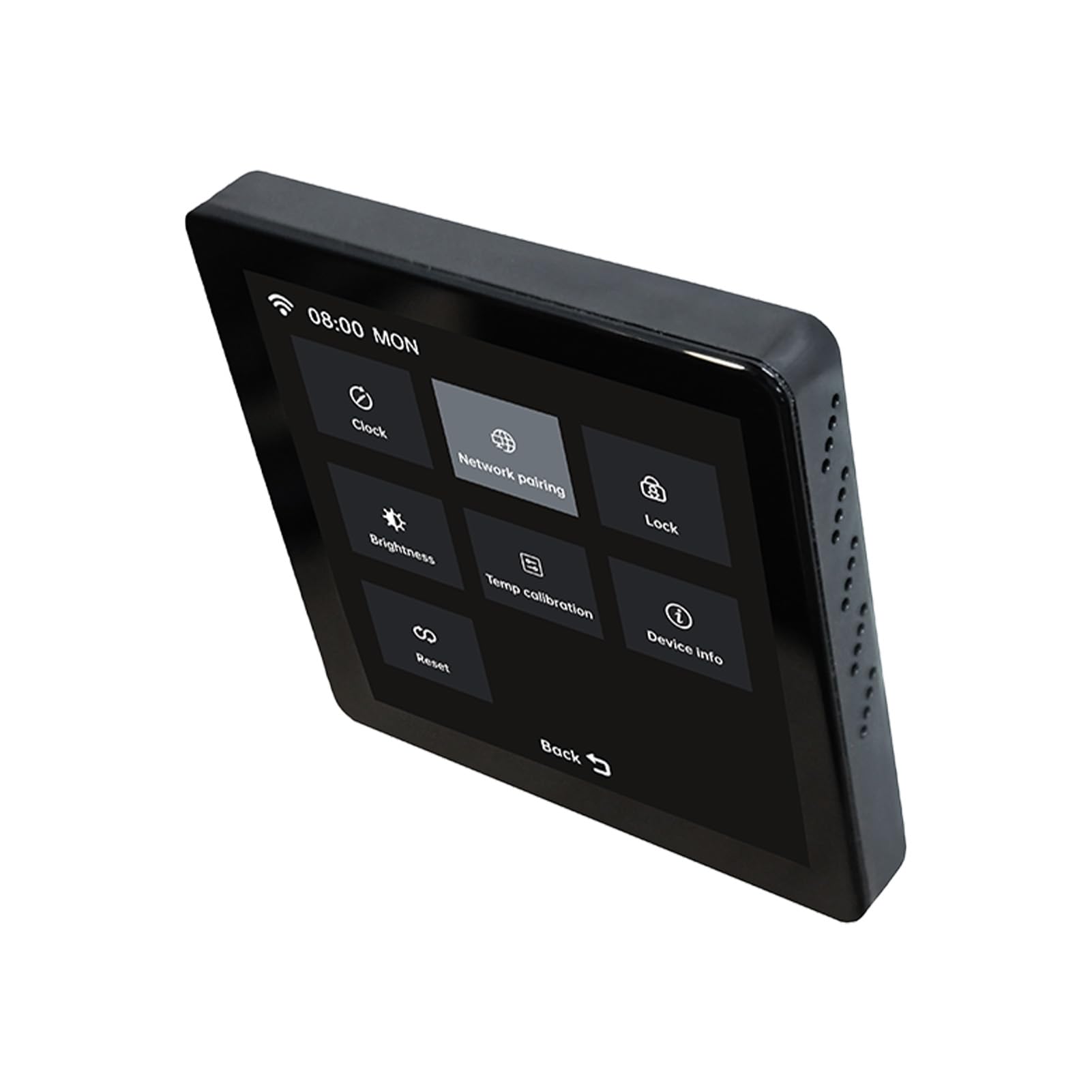 Qcwwy Termostato Digitale AC, Regolatore di Temperatura con Schermo Touch da 4 Pollici for Aria Condizionata Centralizzata (BLACK)