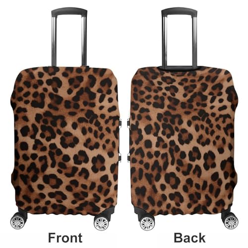 Carry on Luggage Cover Leopard Print Suitcase Covers for Luggages Tsa Approved Travel Luggage Sleeve Protector Elastic Suitcase Protector Anti-Scratch Washable Fits 19-30 Inch Case -S3