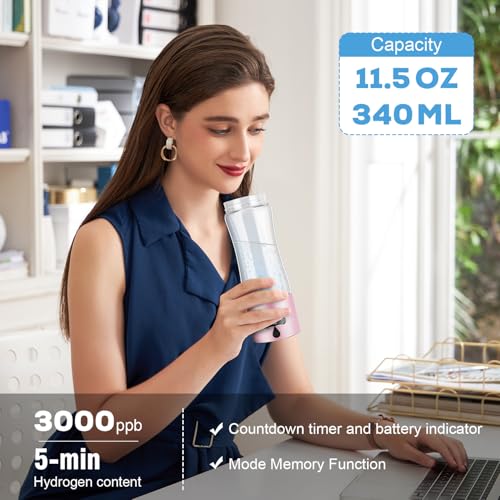 Hydrogen Water Bottle Generator with SPE/PEM Technology, Portable Hydrogen Water Ionizer Machine, Birthday,Xmas Gift for Family Friends Office Travel Sports - Image 3