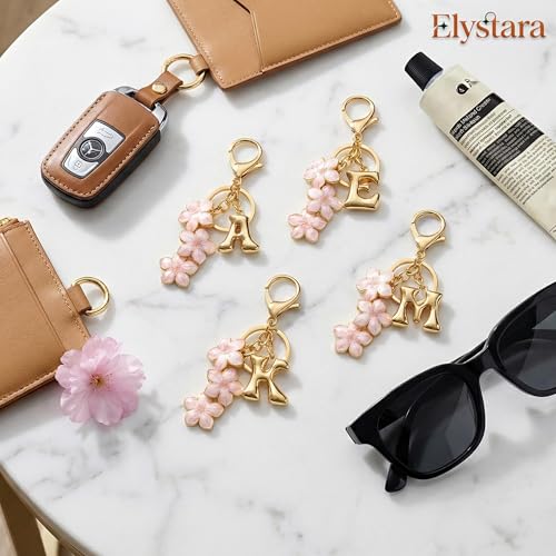 Image of 6 PCS Aesthetic Keychain, Cute Butterfly Bag Charms for Girls, Alloy Metal Key Chain Set with Six Pieces