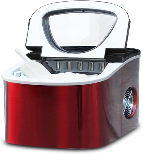 Miniatura 3 de FRIGIDAIRE RIC117-SSRED Máquina de hielo de acero inoxidable Mediano, Rojo S/S