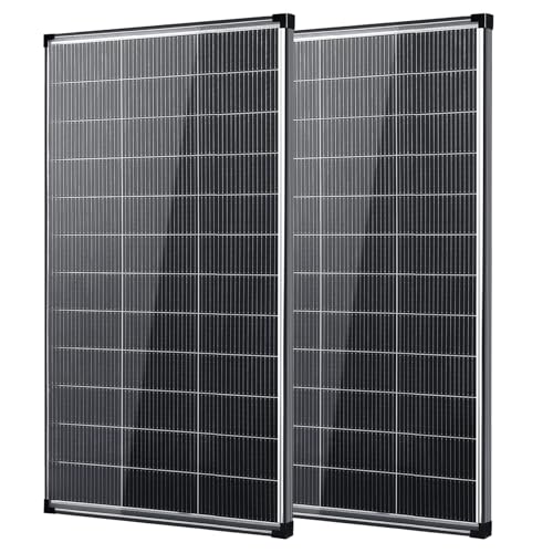 AeternaSol 400 watt Solar Panel,2pcs 200W Bifacial Solar Panel 18V 18BB N-Type Monocrystalline Solar...