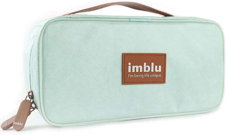 imblu Women/Men Girl Travel Bra Underwear Lingerie Organizer Bag Cosmetic Makeup Toiletry Wash Storage Case (Mint Cyan)