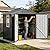 COMHOMA Outdoor Storage Shed with Window,Metal Lockable Garden Toolhouse, Ventilated Weather-Resistant Backyard Utility Workshop for Storage(Light Grey,6x4ft)