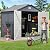 YITAHOME 7.87x6.2FT Resin Storage Unit sans Flooring, All-Weather Plastic Shed with Window, Vents and Secured Doors, Outdoor Plastic Tool Cabin for Poolside, Lawn, Backyard, Patio, Dark Gray