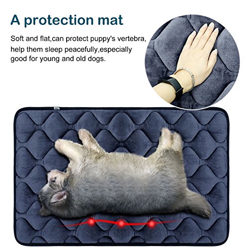 Image of Hero Dog Dog Bed Mat Washable - Soft Fleece Crate Pad - Anti-Slip Matress For Small Medium Large Pets (Grey Xl) By Herodog