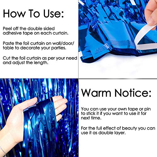 Image of Party Propz 17Pcs Blue And Silver Birthday Decoration Items | Birthday Balloons For Decorations | Happy Birthday Banner(Cardstock)| Foil Curtain for Birthday Decoration