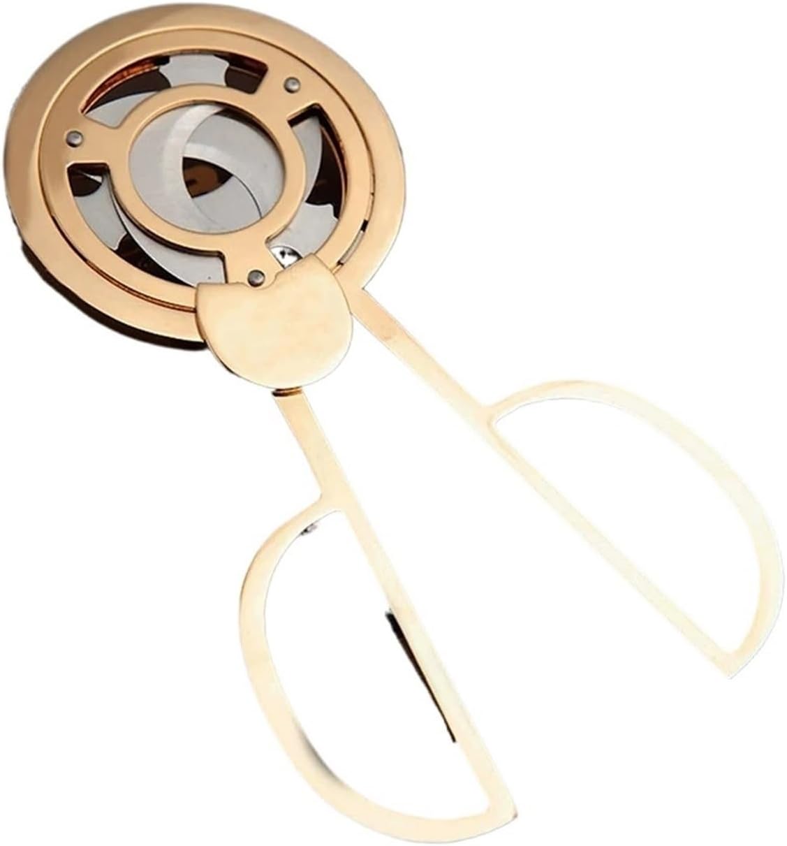 ZUC Stainless Steel Cigar Cutter, Triple Blade Windmill Design, Precision Guillotine Scissors for Large Ring Gauge, Gold/Silver/Black(A)