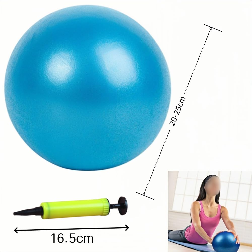 Palla da pilates, 25 cm, 3 pezzi, extra spessa e resistente, antiscivolo e super leggera, per yoga, casa, ufficio