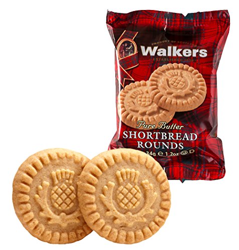 Walker's Shortbread Rounds, Pure Butter Shortbread Cookies, Snack Pack, 1.2 Oz (Pack Of 22) #TOP2