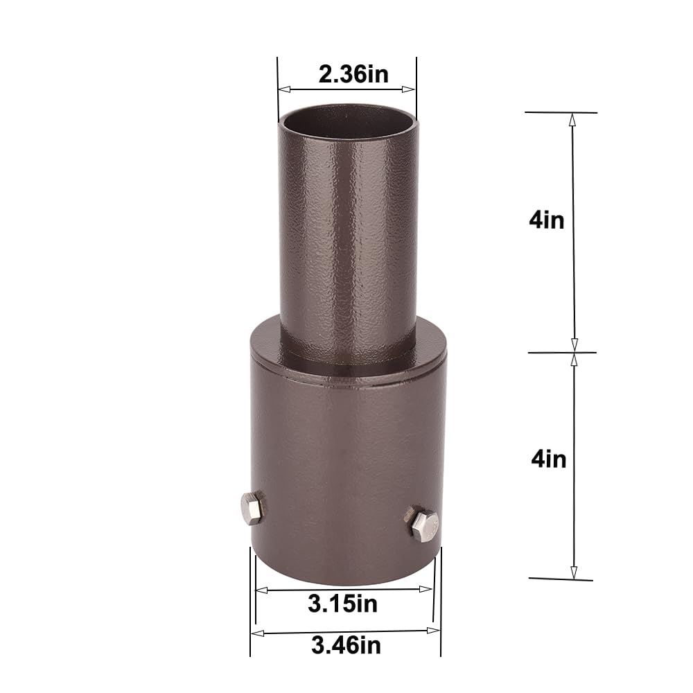 CHIUER Reducer Tenon Adapter for 3 inch Round Pole Bracket Round Pole Pole Bracket Mounted Accessories