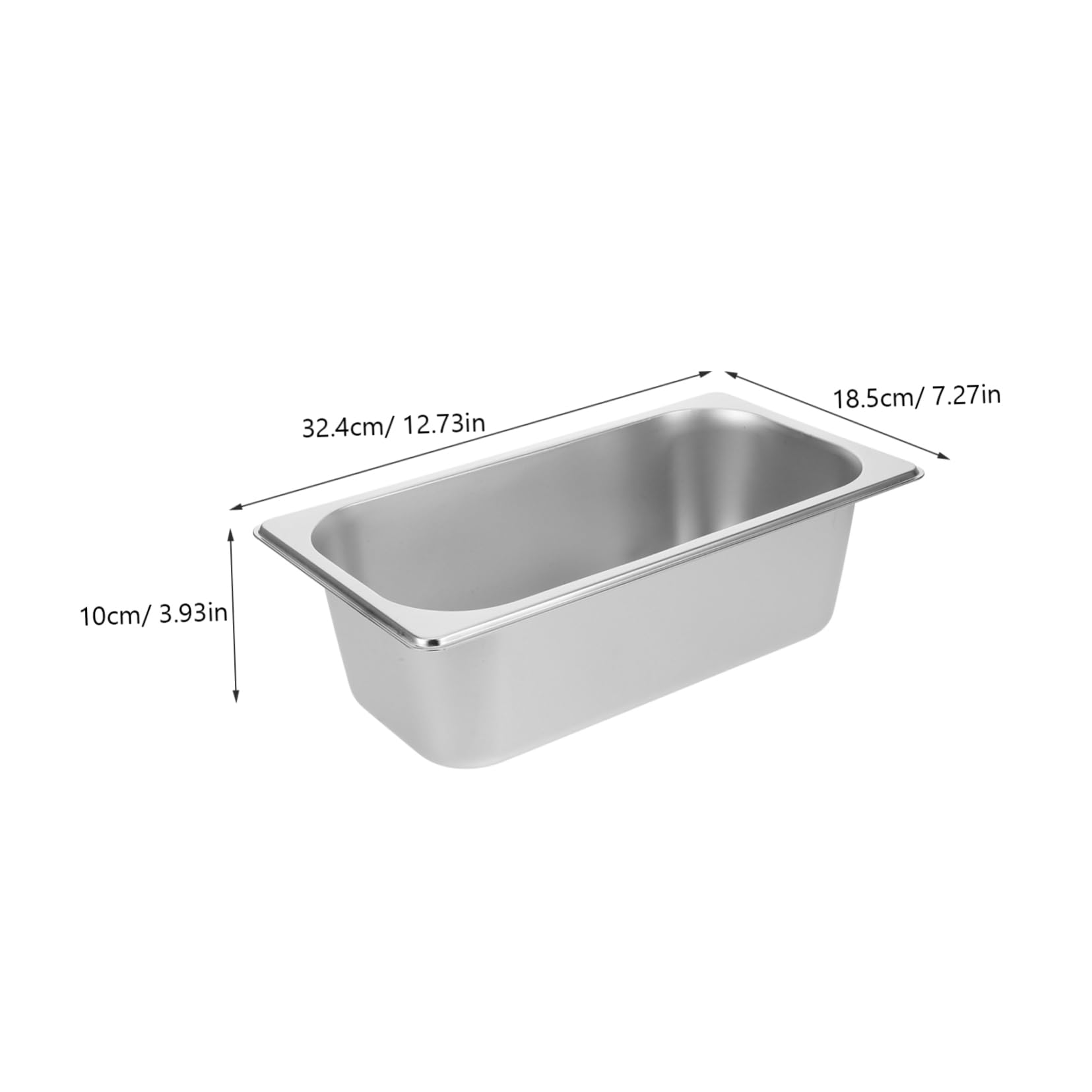 FUNOMOCYA Stainless Steel Buffet Tray Food Holder Capacity Kitchen Food Container for Parties Events Cafeterias Easy to Clean Lightweight Design
