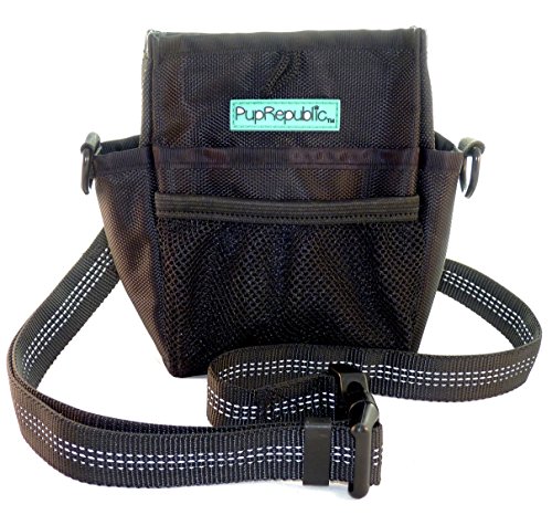 PupRepublic-Premium Dog Training Treat Pouch with Poop Bag Dispenser,Multiple Pockets,Strong Magnetic Closure,Adjustable Belt or Shoulder Strap.