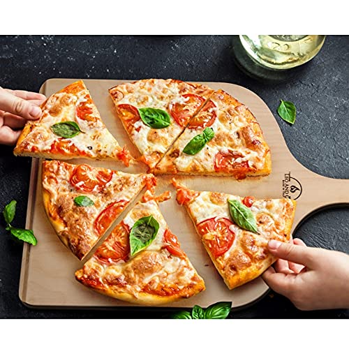 LEO AND GIO Pizzaschep voor oven, accessoires voor keuken, hout, pizza, gebak, brood, romana, snijplank - Image 5