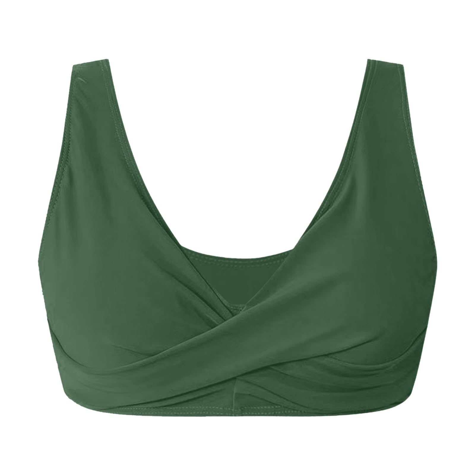 Hottest Women's Front Bikini Top V Neck Push Up Padded Swimsuit Top Swimsuit Womens Romper 3 Piece Bathing (GN1#3, L)