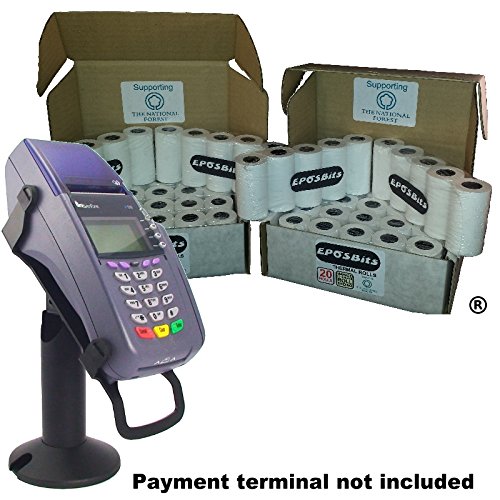 EPOSBITS® Brand Medium Size Rolls to Fit Verifone VX510 VX-510 VX 510 Credit Card Terminal - 40 Rolls - 2 Boxes (Chip & Pin)