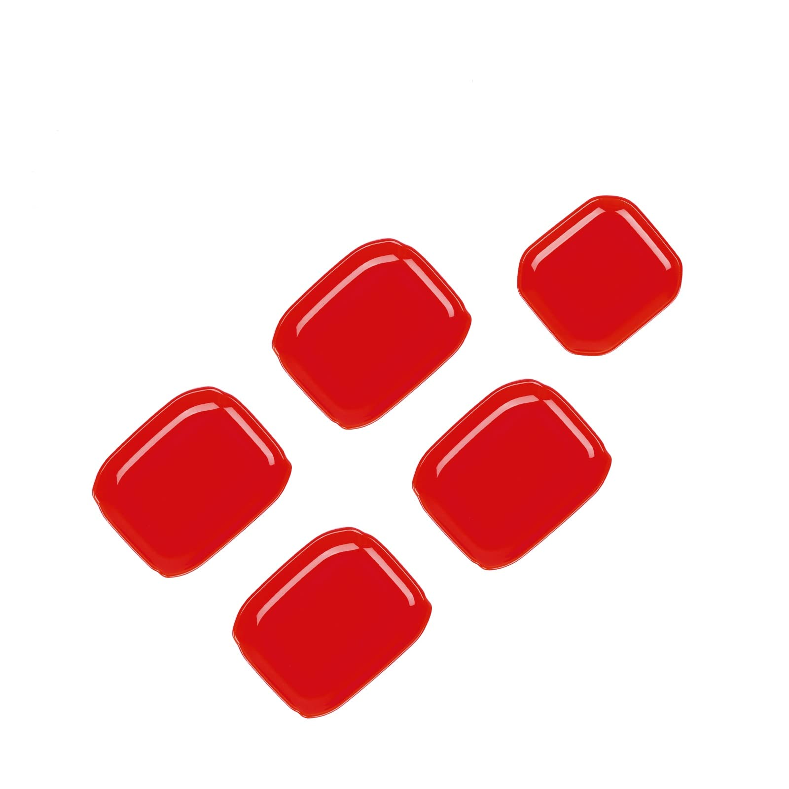 CheroCar for Jeep JL Outer Door Bowl Cover Trim Exterior Accessories for 2018-2022 Jeep Wrangler JL (Red)