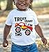 Monster truck boys truck yeah I'm two 2nd birthday shirt monster truck birthday truck shirt truck birthday birthday boy truck party (3T)