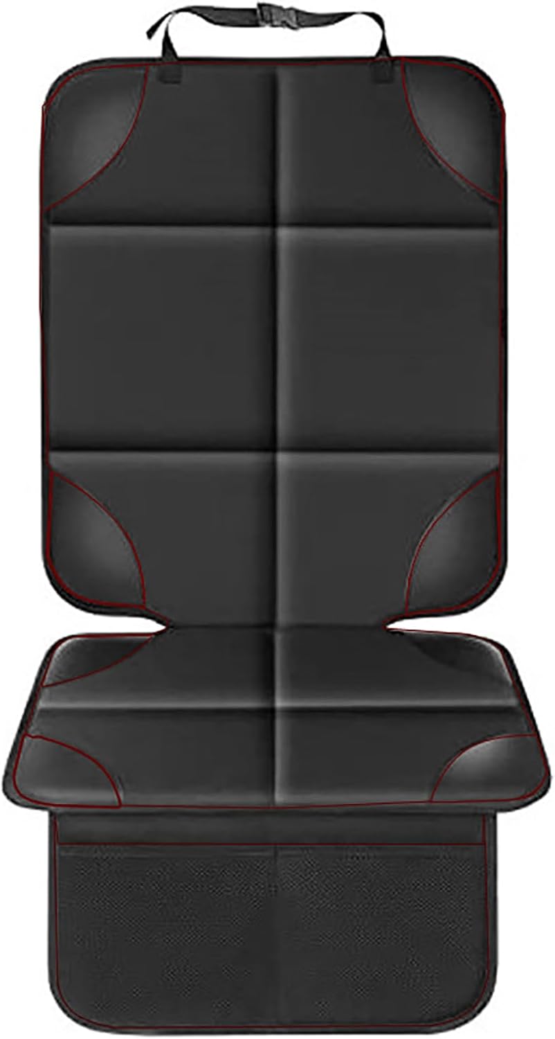 Car Seat Protector for Tesla Semi 2023 2024 2025 2026, Waterproof Seat Protector for Car with Non-Slip Backing & Mesh Pockets, Auto Seat Protector Mat for Cars SUVs Trucks,B BlackRed