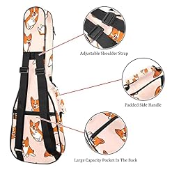 Housse pour ukulélé avec motif chien corgi amusant de 10 mm d’épaisseur et rembourrage en éponge de 53,3 cm avec sangles… - Les Beatles, Paul McCartney, John Lennon, RIngo Starr, George Harrison Housse pour ukulélé avec motif chien corgi amusant de 10 mm d'épaisseur et rembourrage en éponge de 53,3 cm avec sangles… – Image 3