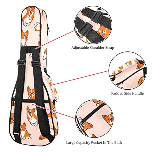 Housse pour ukulélé avec motif chien corgi amusant de 10 mm d’épaisseur et rembourrage en éponge de 53,3 cm avec sangles… - Les Beatles, Paul McCartney, John Lennon, RIngo Starr, George Harrison Housse pour ukulélé avec motif chien corgi amusant de 10 mm d'épaisseur et rembourrage en éponge de 53,3 cm avec sangles… – Image 4