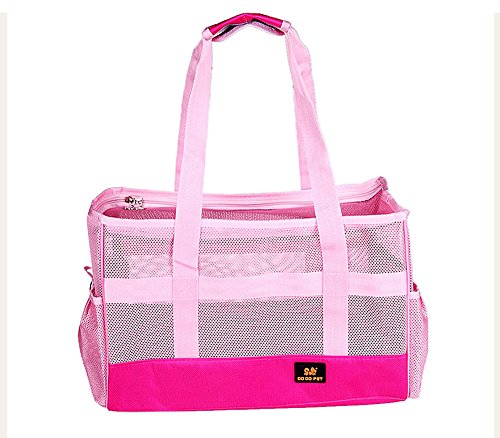 Pet Leso Dodopet Cat Travel Carrier Doggie Soft Sided Carriers Tote Bag Puppy Handbag Breathable Pink - M
