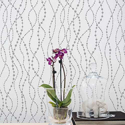 Pearls Allover Wall Stencil â€“ Large Stencils for Painting Walls â€“ Try Stencils Instead of Wallpaper â€“ Modern Stencils for Wall Painting â€“ Stencil Designs for DIY Home DÃ©cor (Large: 25.9" x 44.5")