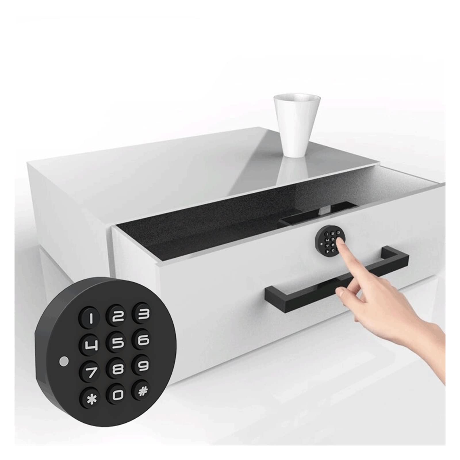Serratura Smart Blocco password Blocco porta cassetto Antifurto Mini codice Armadietto Guardaroba Armadietto da palestra Serratura elettrica intelligente Blocco file Porta Casa Ufficio Appartamento
