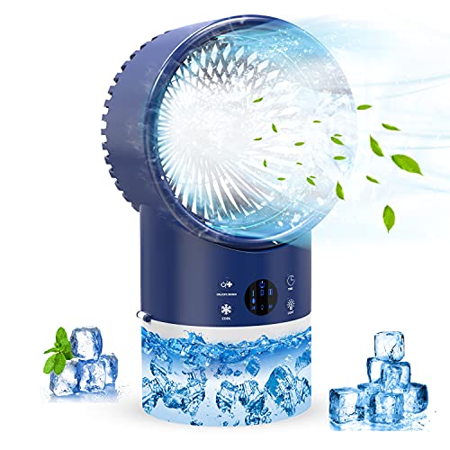 Portable Air Conditioners - Personal Fan Mini AC with Timing, 3 Speeds Quiet, Air Humidifier Misting Fan for Home, Office, Room
