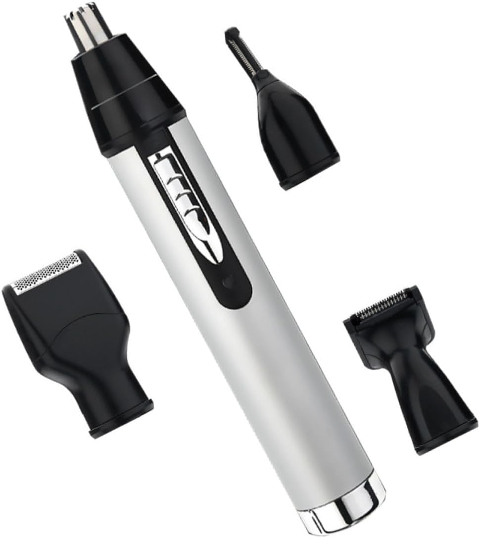 Electric Vibrissa Clipper Nose and Ear Hair Trimmer with Metal Aluminum Chassis, Multi-Purpose Personal Hair Removing Tool, Easy to Carry for Home and Travel Use