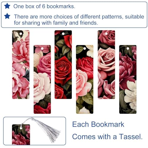 Lot de 6 marque-pages à pompons rose idée cadeau pour lecteur - 3