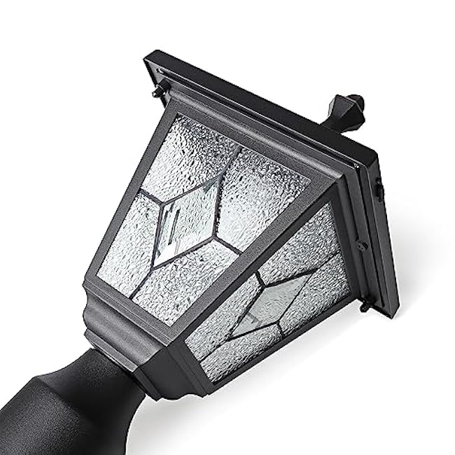 KP4326Q-A Solar Lamp Post Light Solar Pillar Light Matte Black