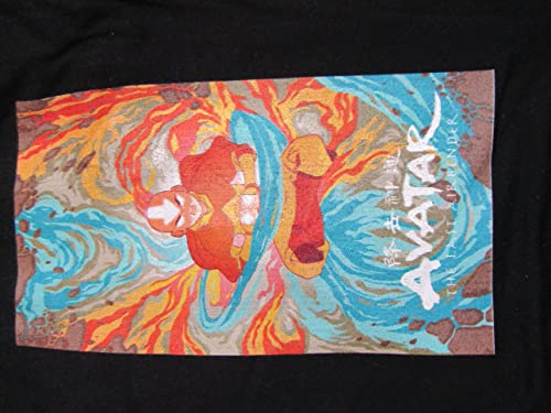 Avatar The Last Airbender Aang Elements Poster Adult Black Graphic Sleep Pajama Pants2