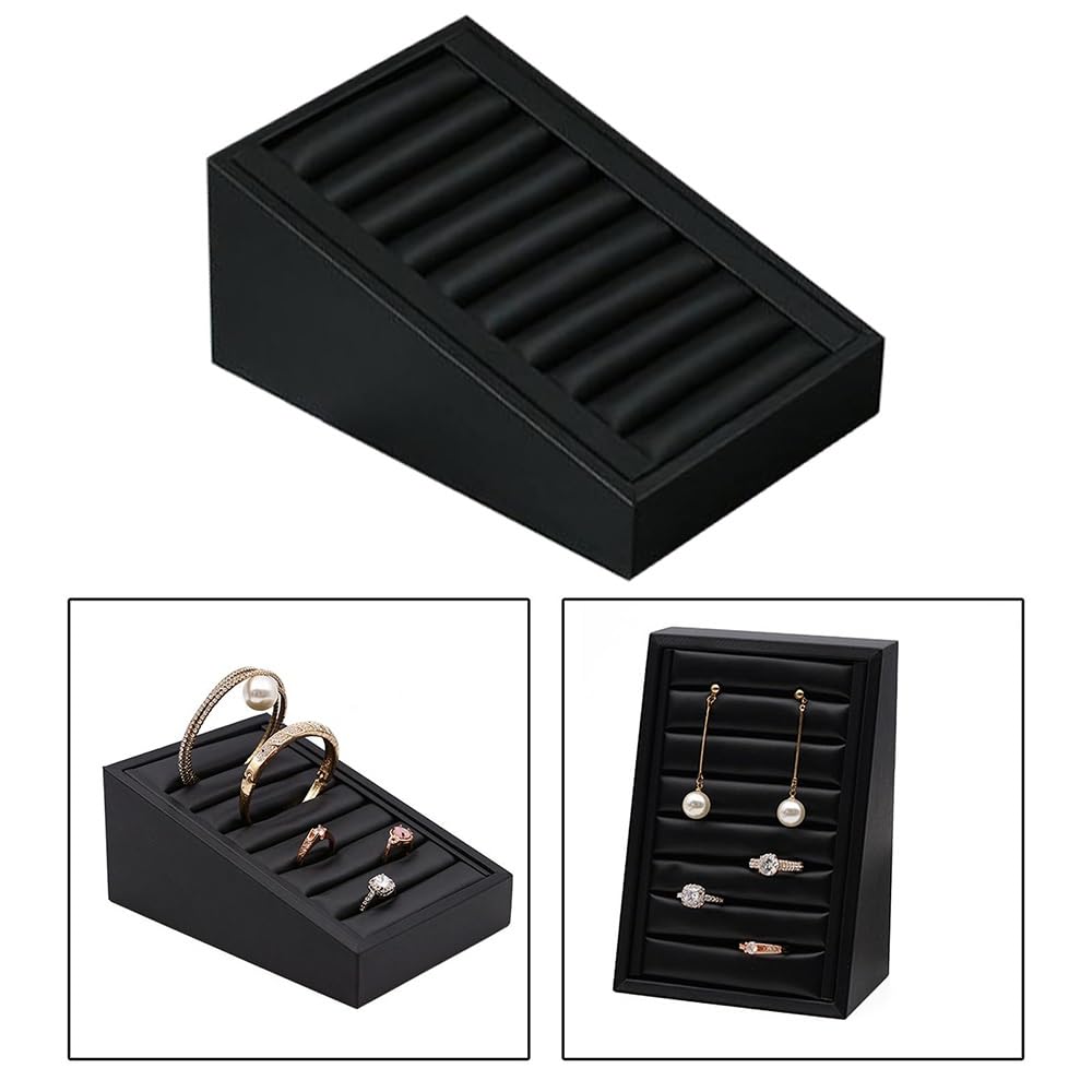 Bandeja de exhibición de anillos, caja de almacenamiento de bandeja de aretes de anillos, organizador de joyas, soporte de exhibición, práctico, encantador, for mujeres, for anillos, bandejas, encimer