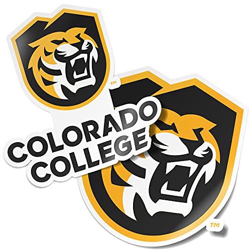 Desert Cactus Colorado College Sticker Tigers CC Vinyl Decal Laptop Water Bottle Car Scrapbook (4 Inch Set V1)
