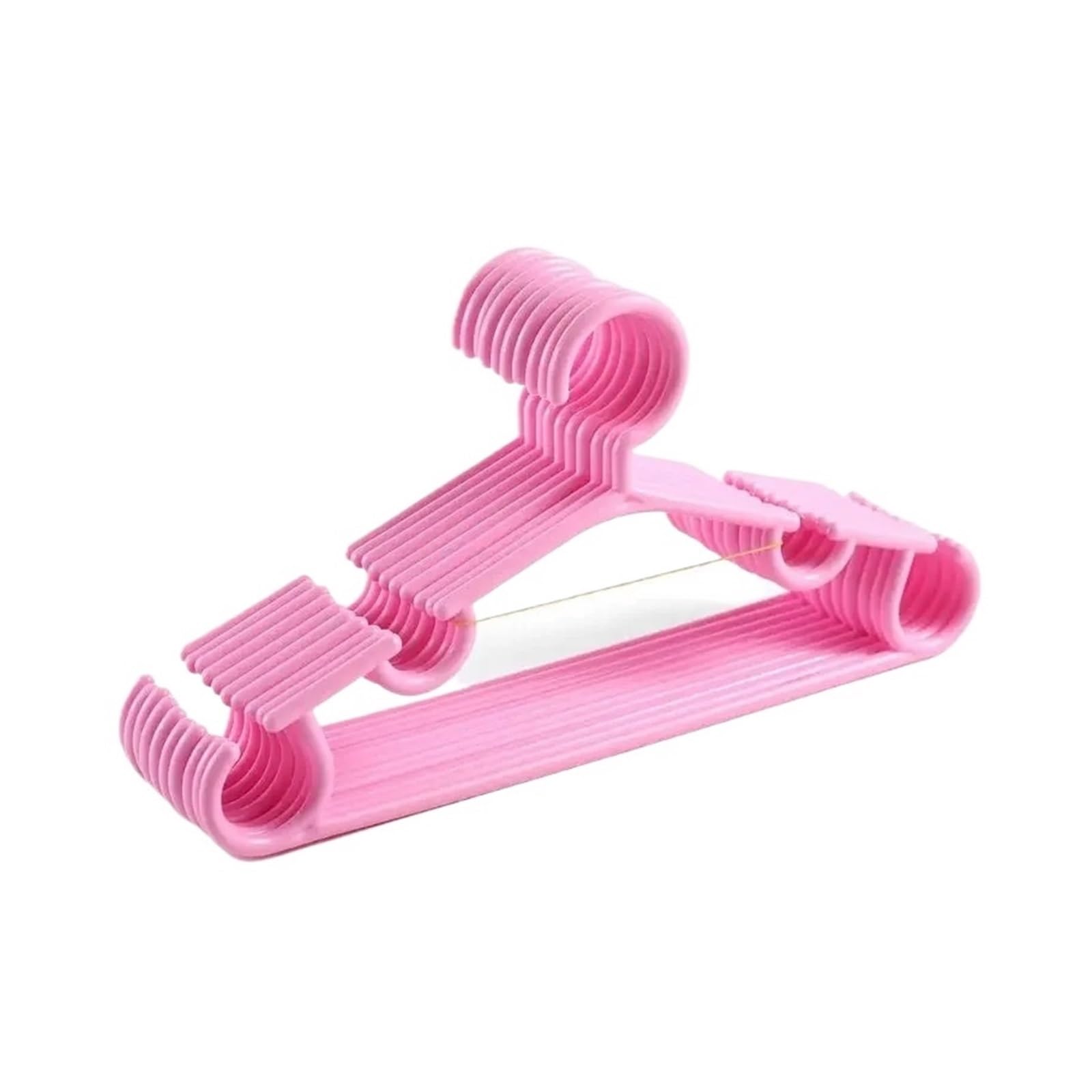 5-20Pcs Plastic Clothes Hanger and Can Be Used(Pink,20pcs)