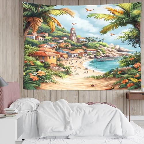 Couverture murale plage 3D KAYZTGSDA pour masquer les défauts des murs de chambre