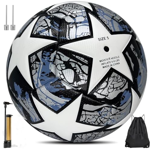 UTiTiVOOD Fußball größe 5 Fussball Geschenke Jungen.fussbälle Fans lederfussball Liebhaber Ausgestattet mit Pumpe und Balltasche UTiTiVOOD Fußball größe 5 Fussball Geschenke Jungen.fussbälle Fans lederfussball Liebhaber Ausgestattet mit Pumpe und Balltasche